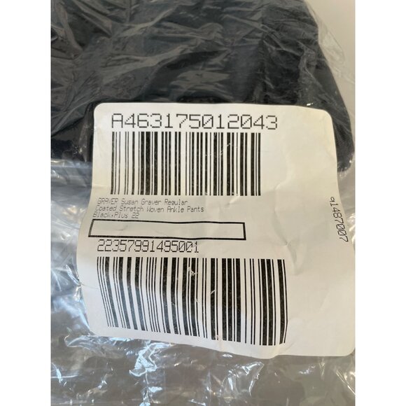 GRAVER Susan Graver Regular Coated Stretch Woven Ankle Pants Womens Plus 22 NEW - Picture 4 of 10